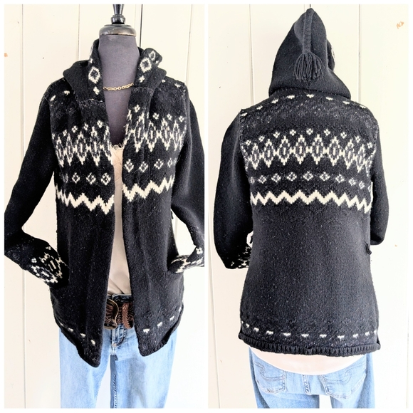 Ralph Lauren Rugby Vintage Wool Hooded Cardigan sz M - Picture 1 of 8